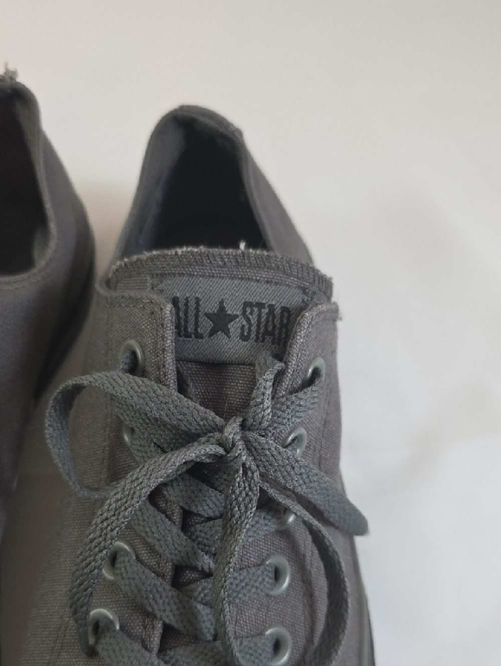 Converse All Stars Men's Low-Top Canvas Sneakers in Gray - Picture 8 of 8